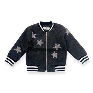 Star Rhinestone Kids Bomber Jacket